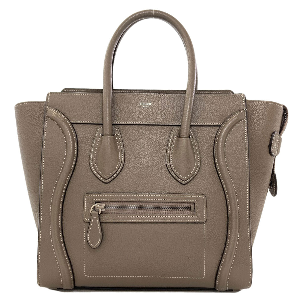 CELINE セリーヌ ラゲージマイクロ ハンドバッグ レザー レディース 中古