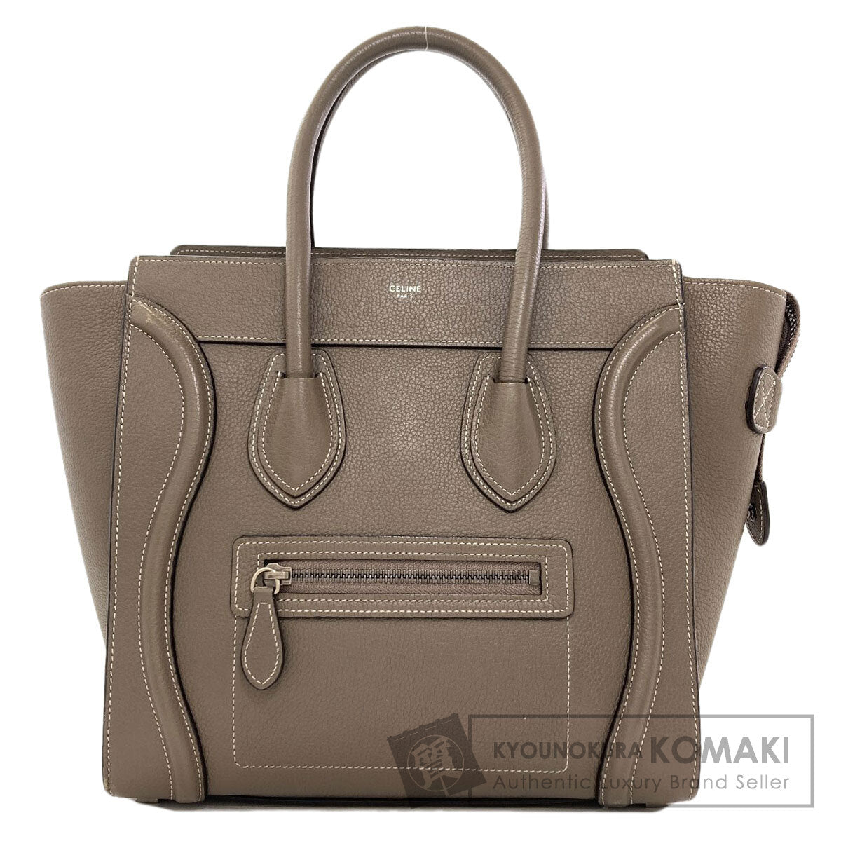 CELINE セリーヌ ラゲージマイクロ ハンドバッグ レザー レディース 中古