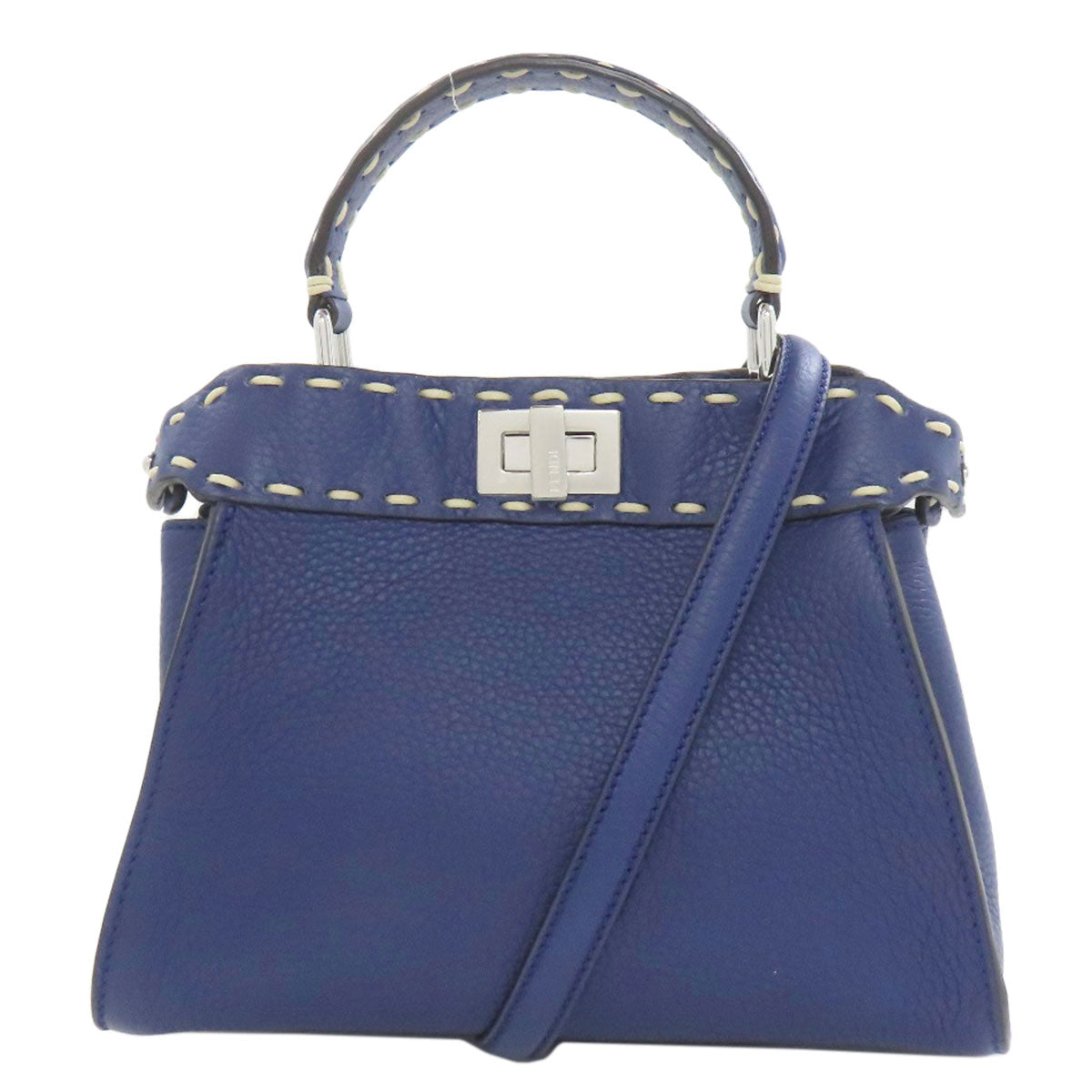 FENDI フェンディ ピーカブー ミニ セレリア 2WAY ハンドバッグ カーフ レディース 中古