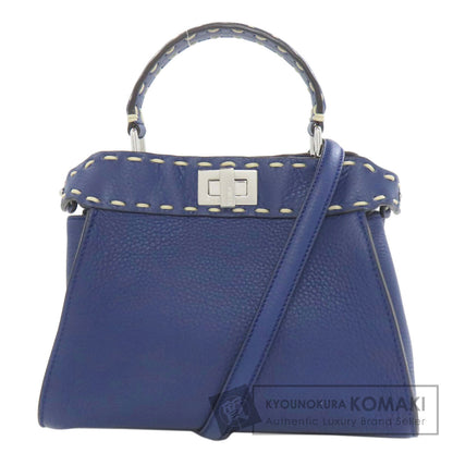FENDI フェンディ ピーカブー ミニ セレリア 2WAY ハンドバッグ カーフ レディース 中古