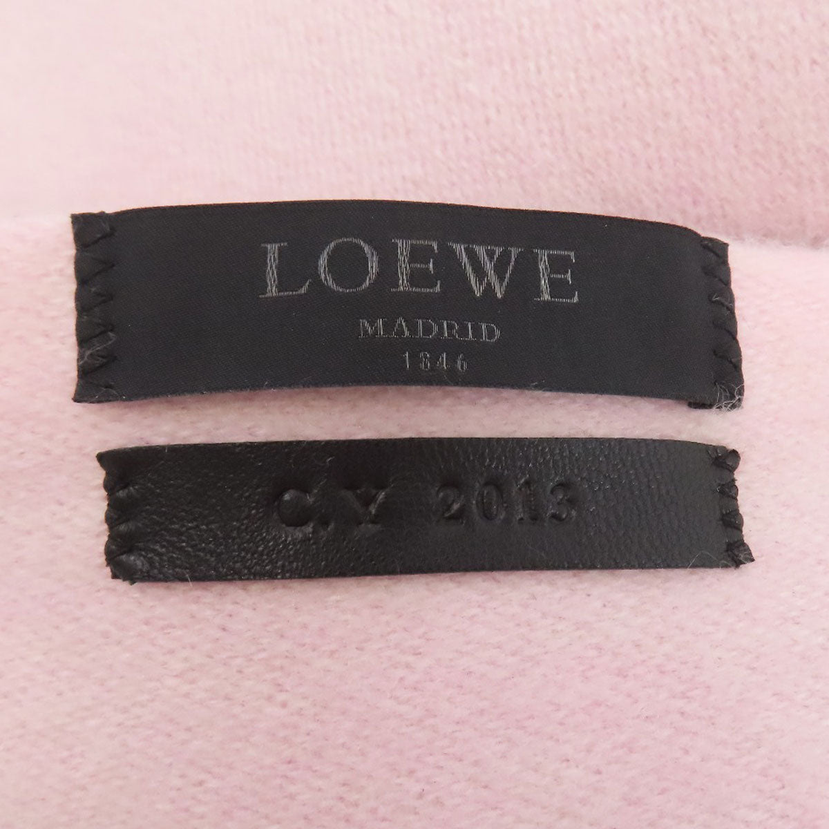 LOEWE ロエベ アナグラム マフラー ラムスキン レディース 中古