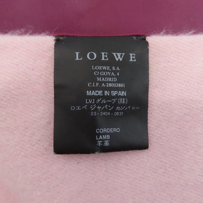 LOEWE ロエベ アナグラム マフラー ラムスキン レディース 中古