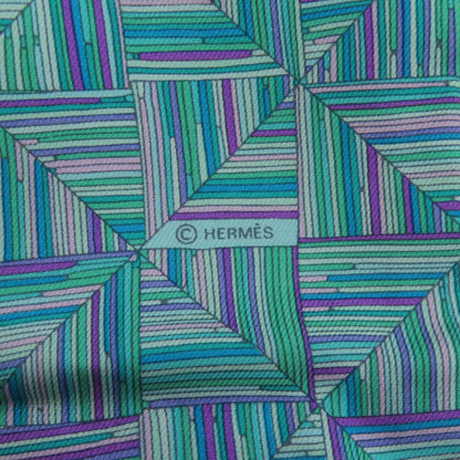 HERMES エルメス 幾何学模様 スカーフ シルク レディース 中古