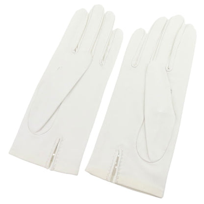 HERMES エルメス Hロゴ レザーグローブ グローブ シープスキン レディース 中古