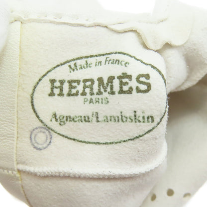 HERMES エルメス Hロゴ レザーグローブ グローブ シープスキン レディース 中古