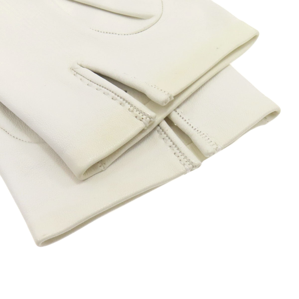 HERMES エルメス Hロゴ レザーグローブ グローブ シープスキン レディース 中古