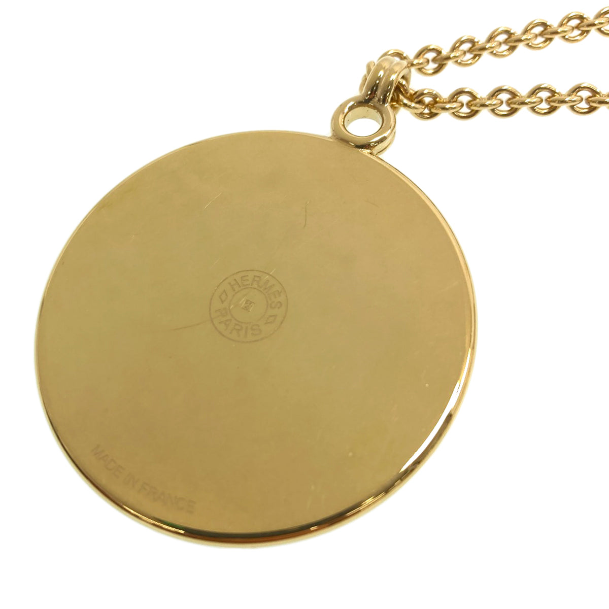 HERMES エルメス メダイユ ネックレス 金属製 レディース 中古