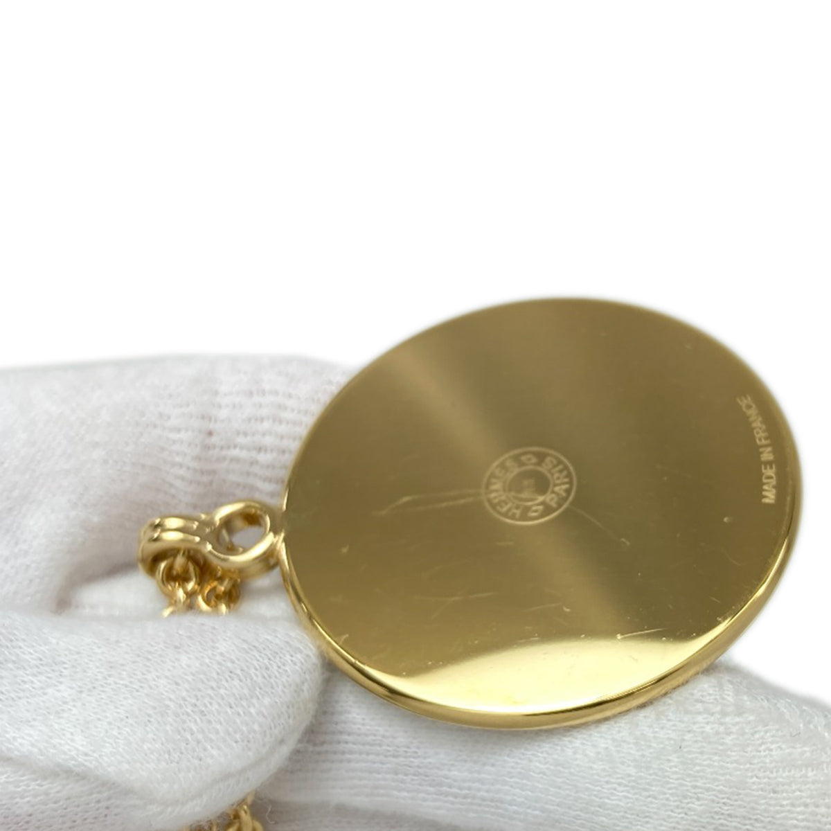 HERMES エルメス メダイユ ネックレス 金属製 レディース 中古