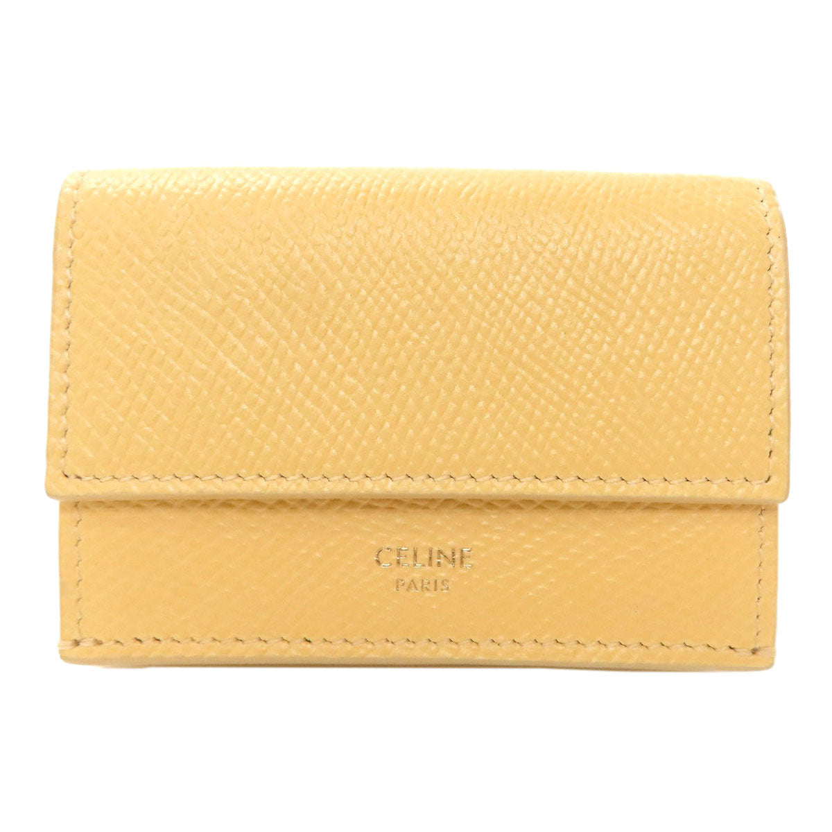 CELINE セリーヌ 三つ折り コンパクトウォレット 二つ折り財布（小銭入れあり） レザー レディース 中古