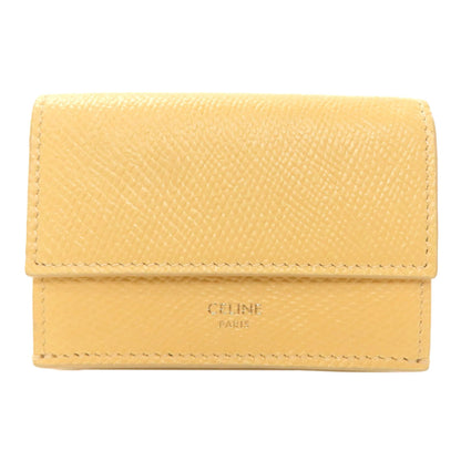 CELINE セリーヌ 三つ折り コンパクトウォレット 二つ折り財布（小銭入れあり） レザー レディース 中古