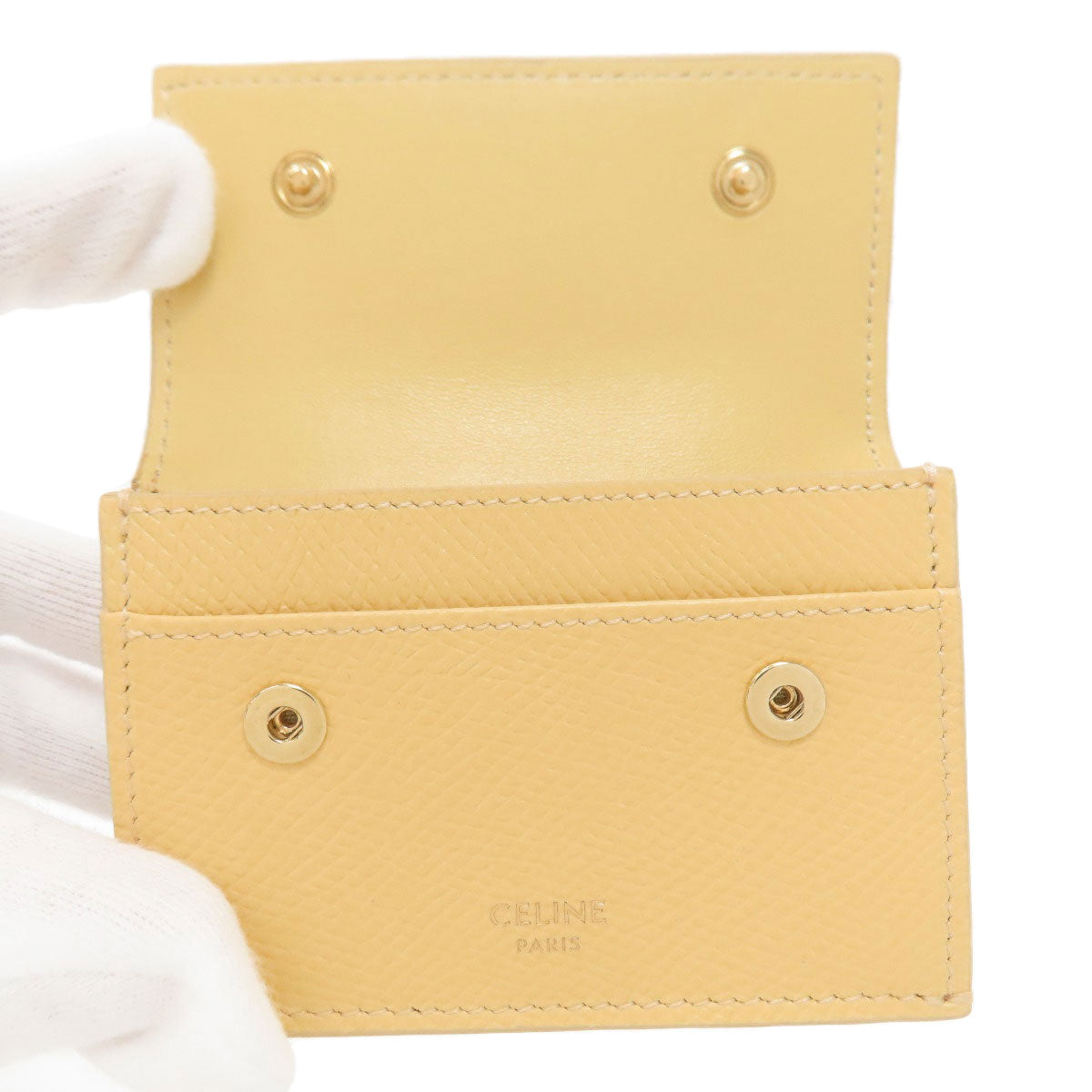 CELINE 財布 イエロー CELINE セリーヌ 二つ折り財布（小銭入れあり） 京の蔵小牧 – ブランド