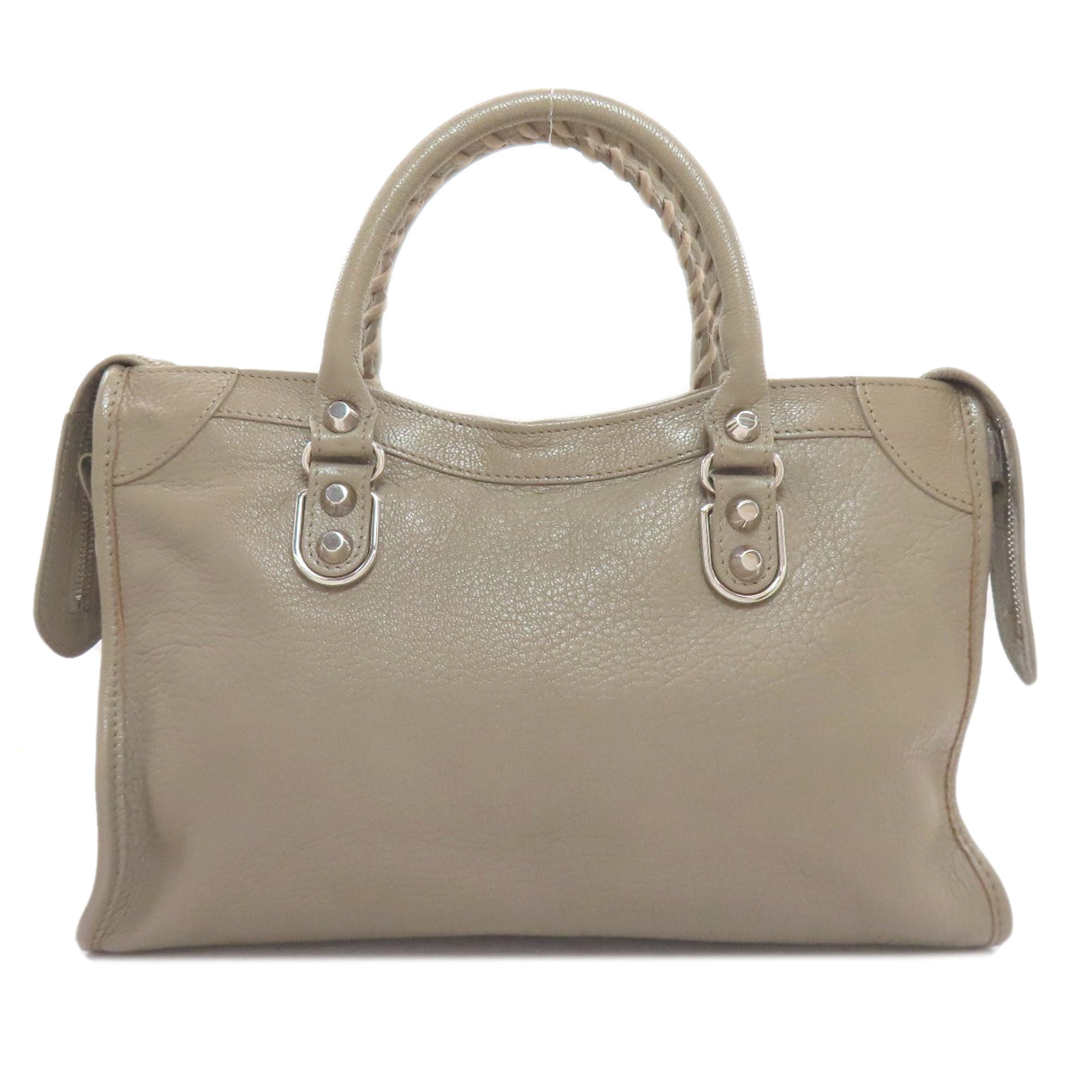 BALENCIAGA バレンシアガ 432831 クラシック メタリック エッジ シティS ハンドバッグ カーフ レディース 中古