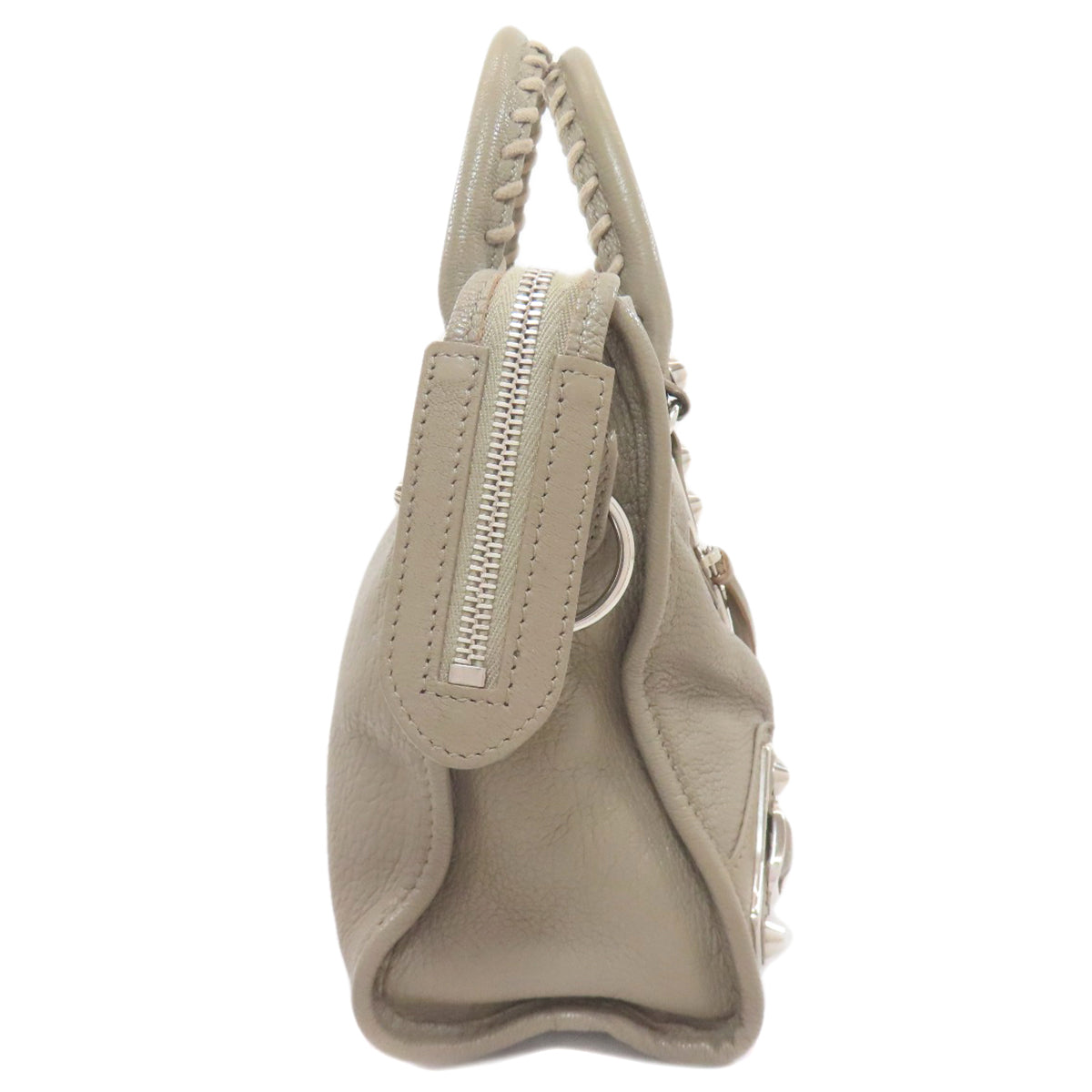 BALENCIAGA バレンシアガ 432831 クラシック メタリック エッジ シティS ハンドバッグ カーフ レディース 中古