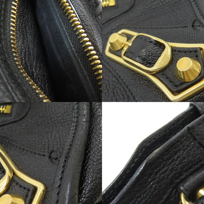 BALENCIAGA バレンシアガ 390160 クラシック メタリック エッジ ミニシティ 2WAY ハンドバッグ カーフ レディース 中古