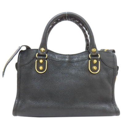 BALENCIAGA バレンシアガ 390160 クラシック メタリック エッジ ミニシティ 2WAY ハンドバッグ カーフ レディース 中古
