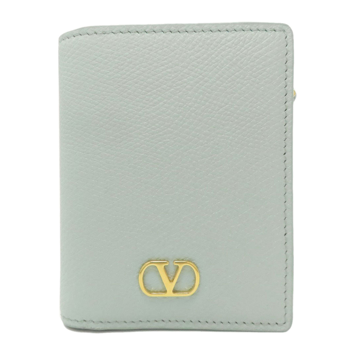VALENTINO バレンティノ ロゴ 二つ折り財布（小銭入れあり） レザー レディース 中古