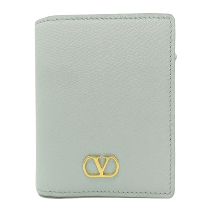 VALENTINO バレンティノ ロゴ 二つ折り財布（小銭入れあり） レザー レディース 中古