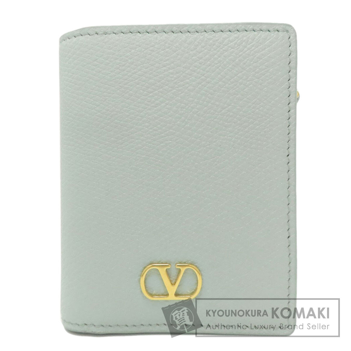 VALENTINO バレンティノ ロゴ 二つ折り財布（小銭入れあり） レザー レディース 中古