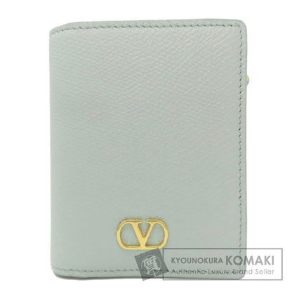 VALENTINO バレンティノ ロゴ 二つ折り財布（小銭入れあり） レザー レディース 中古