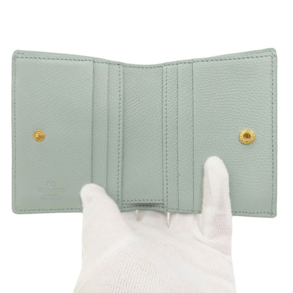 VALENTINO バレンティノ ロゴ 二つ折り財布（小銭入れあり） レザー レディース 中古