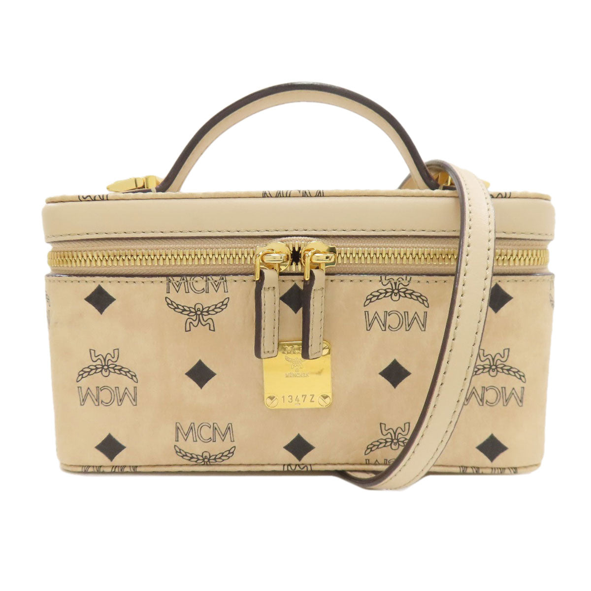 MCM エムシーエム バニティ 2WAY ハンドバッグ PVC レディース 中古