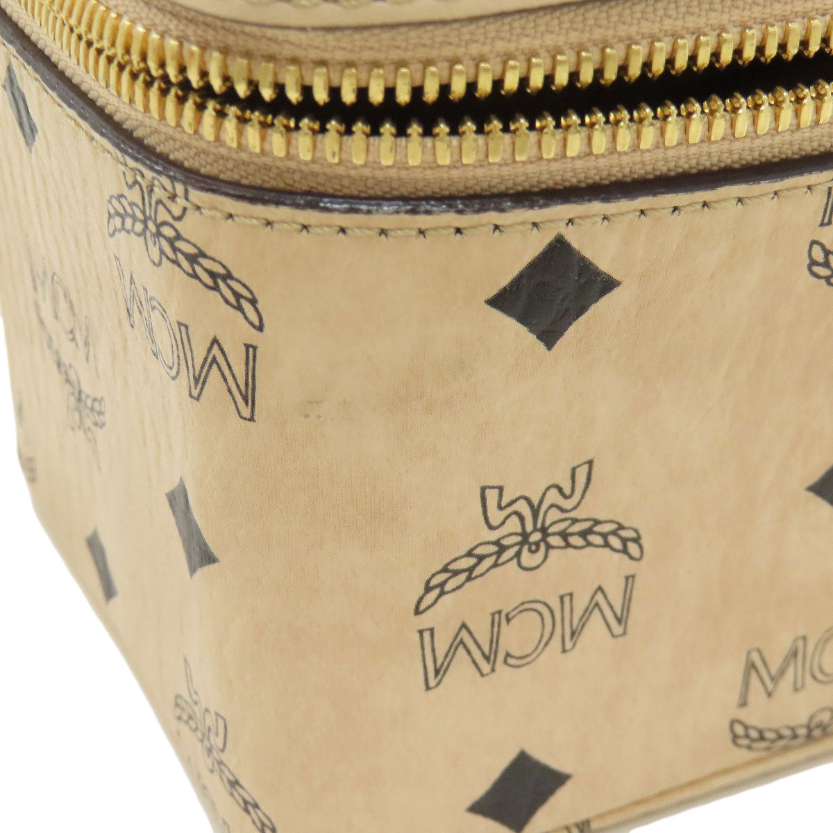 MCM エムシーエム バニティ 2WAY ハンドバッグ PVC レディース 中古