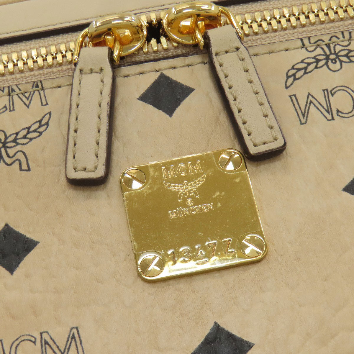 MCM エムシーエム バニティ 2WAY ハンドバッグ PVC レディース 中古