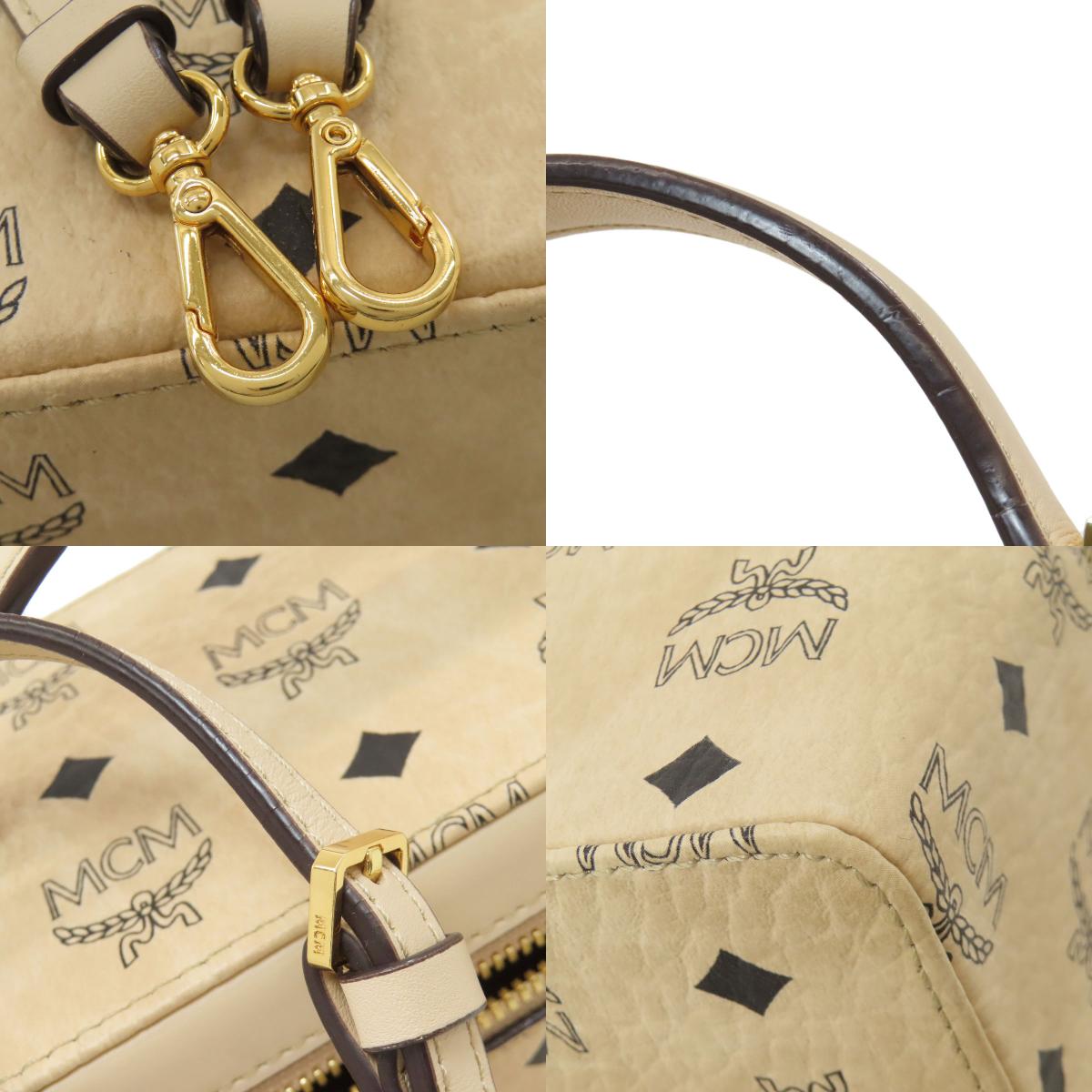 MCM エムシーエム バニティ 2WAY ハンドバッグ PVC レディース 中古