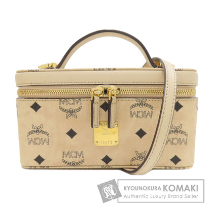 MCM エムシーエム バニティ 2WAY ハンドバッグ PVC レディース 中古