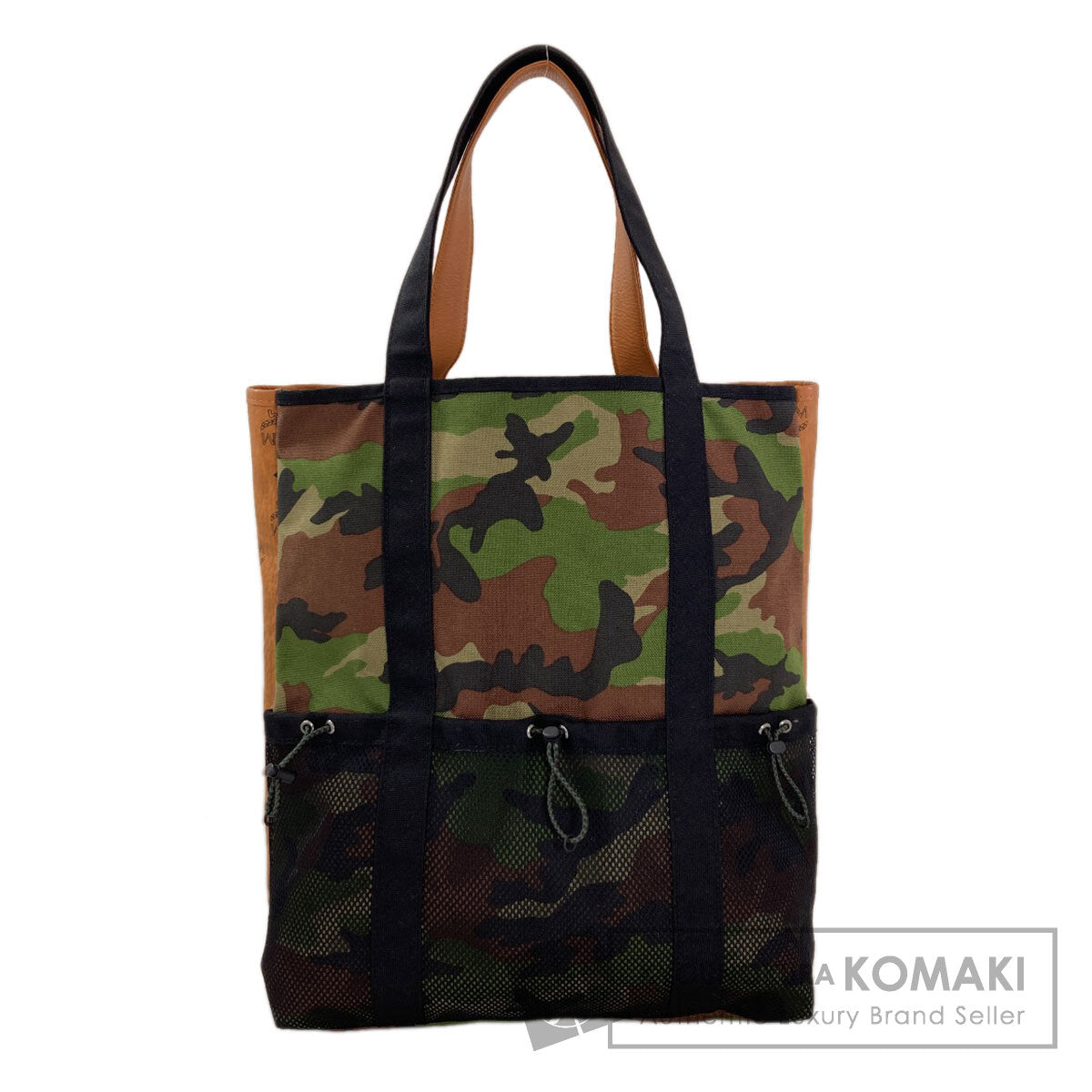 MCM エムシーエム カモフラージュ柄 トートバッグ レザー レディース 中古