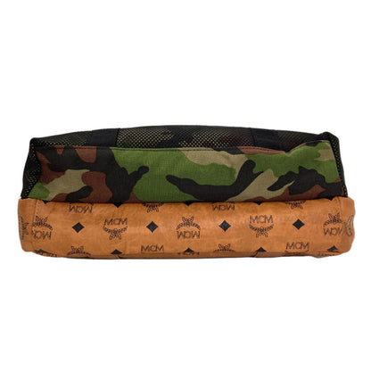 MCM エムシーエム カモフラージュ柄 トートバッグ レザー レディース 中古