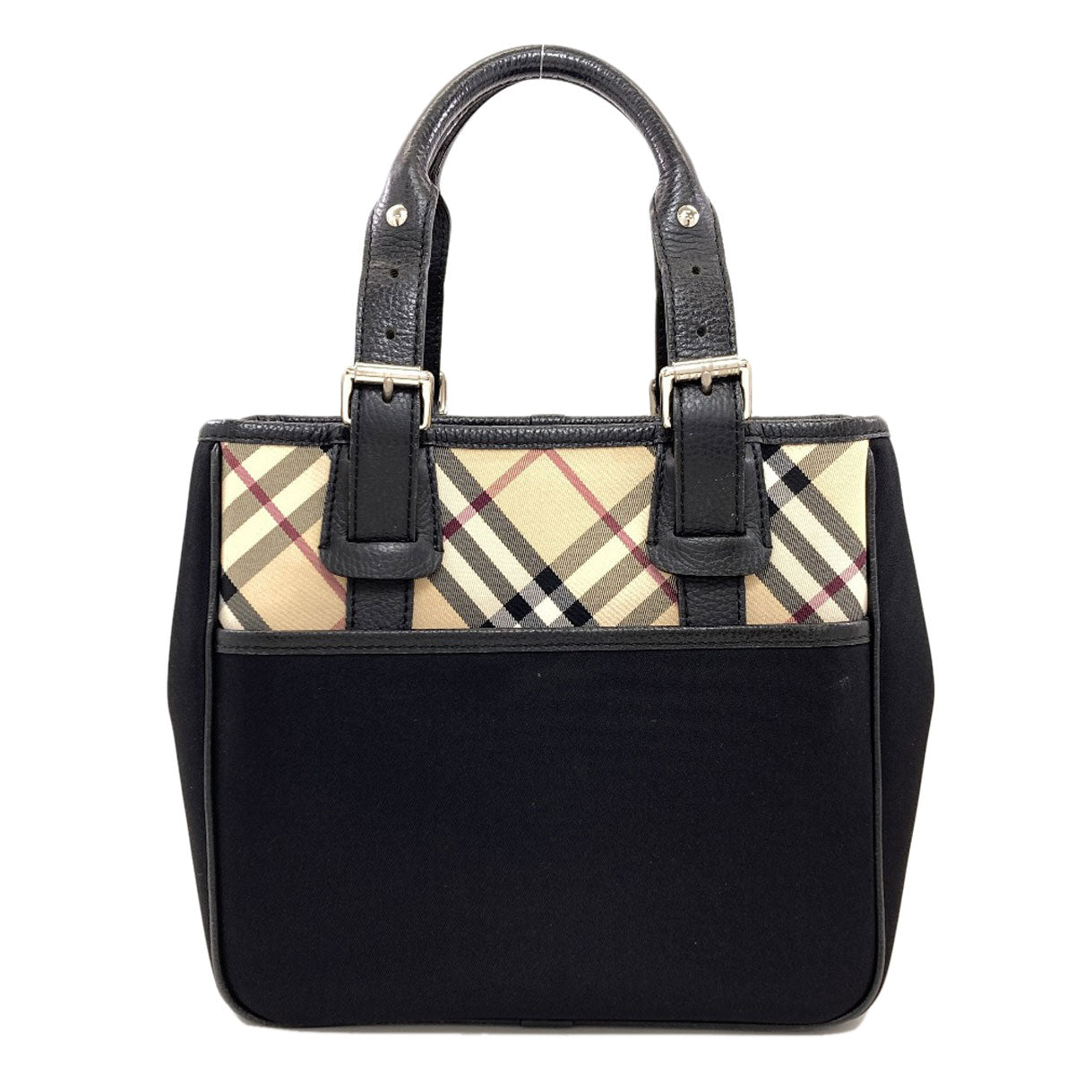BURBERRY バーバリー バーバリーチェック ハンドバッグ ナイロン レディース 中古