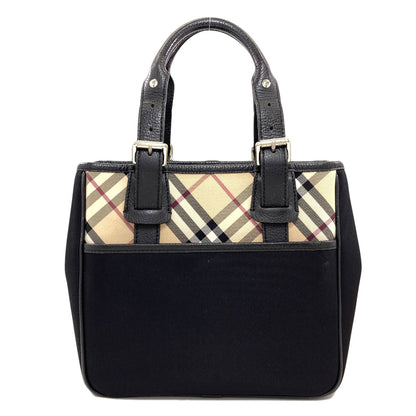 BURBERRY バーバリー バーバリーチェック ハンドバッグ ナイロン レディース 中古