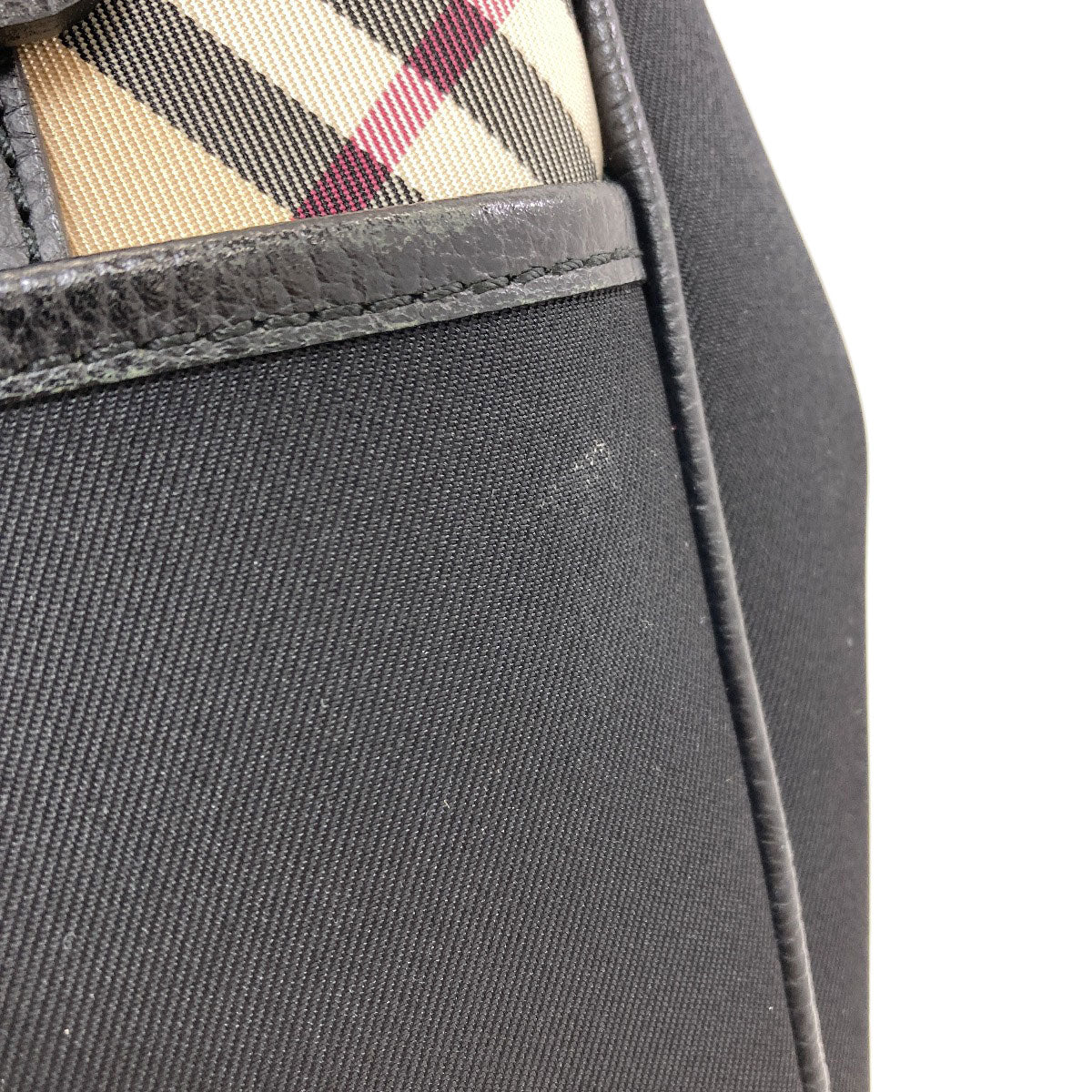 BURBERRY バーバリー バーバリーチェック ハンドバッグ ナイロン レディース 中古