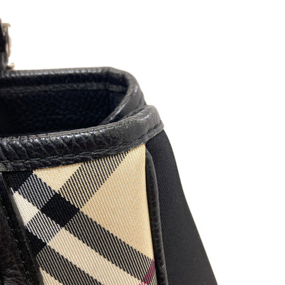 BURBERRY バーバリー バーバリーチェック ハンドバッグ ナイロン レディース 中古
