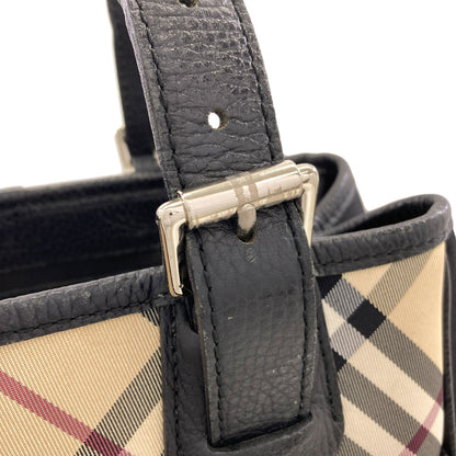 BURBERRY バーバリー バーバリーチェック ハンドバッグ ナイロン レディース 中古
