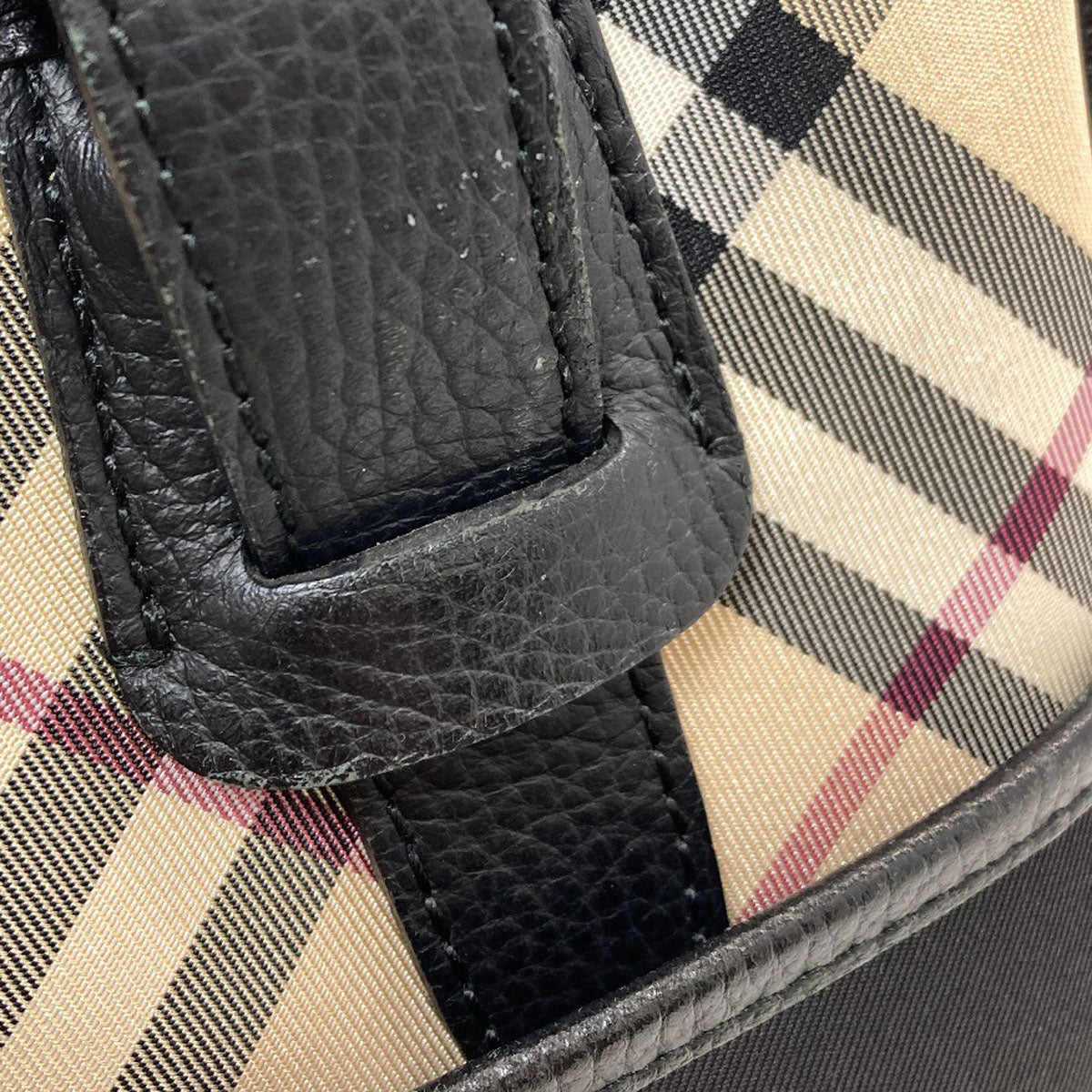 BURBERRY バーバリー バーバリーチェック ハンドバッグ ナイロン レディース 中古