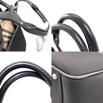 BURBERRY バーバリー バーバリーチェック ハンドバッグ ナイロン レディース 中古