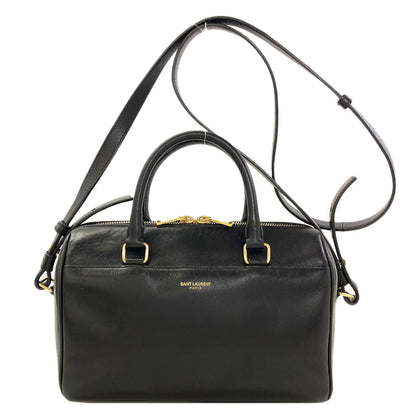 YVES SAINT LAURENT イヴ・サンローラン ベイビーダッフル 2WAY ハンドバッグ レザー レディース 中古