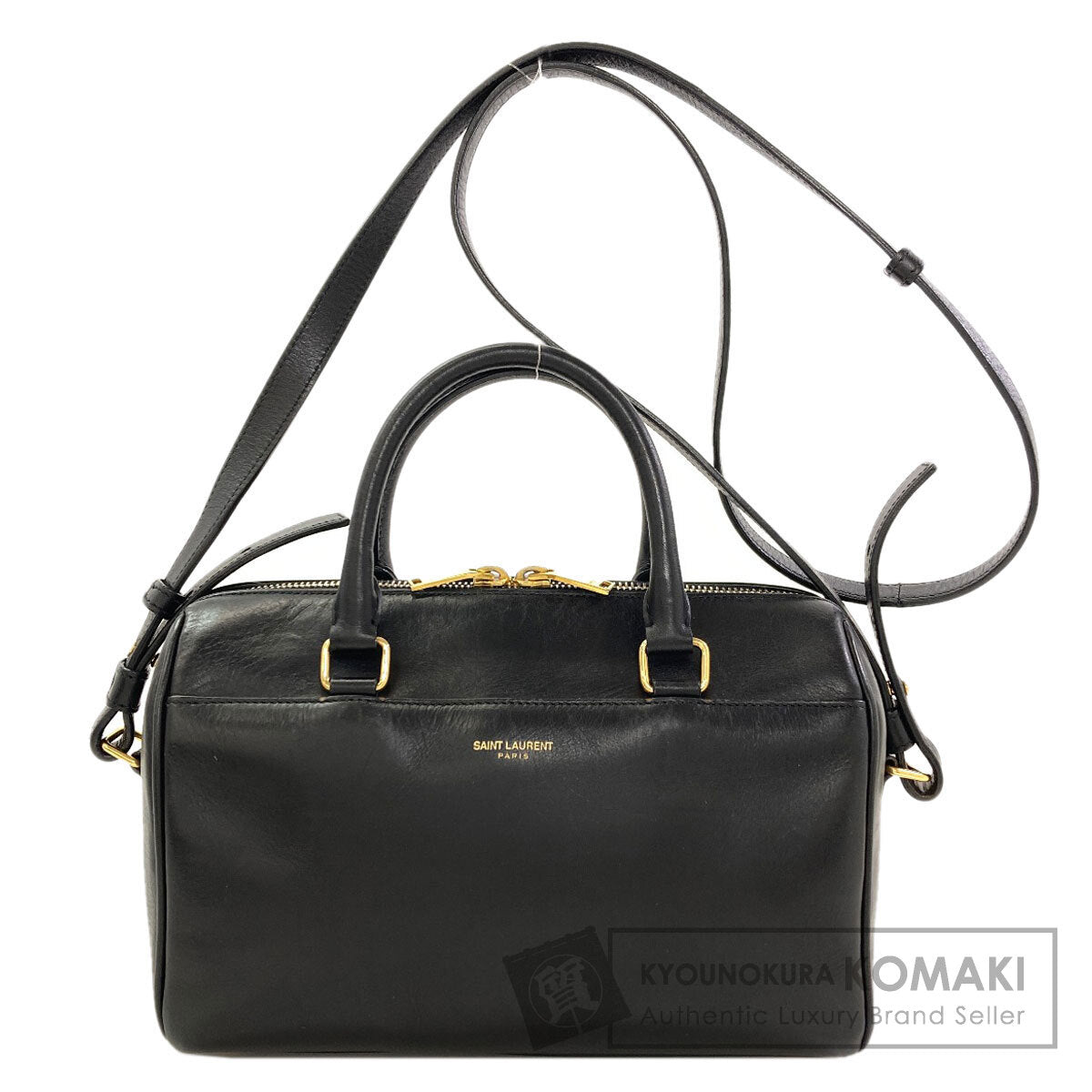 YVES SAINT LAURENT イヴ・サンローラン ベイビーダッフル 2WAY ハンドバッグ レザー レディース 中古