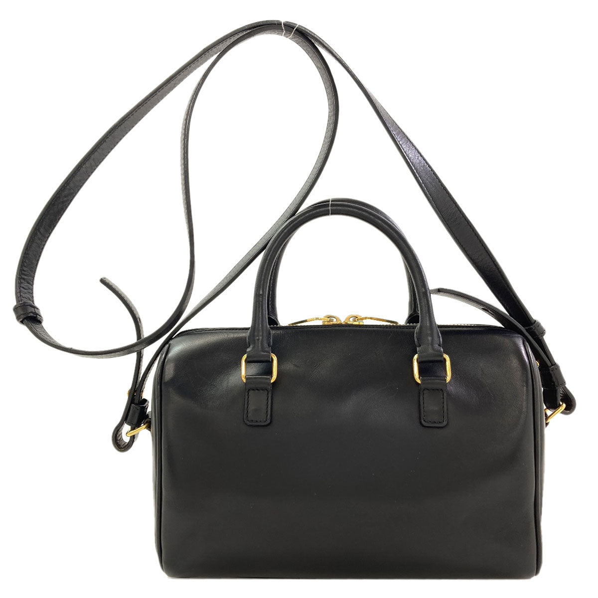 YVES SAINT LAURENT イヴ・サンローラン ベイビーダッフル 2WAY ハンドバッグ レザー レディース 中古