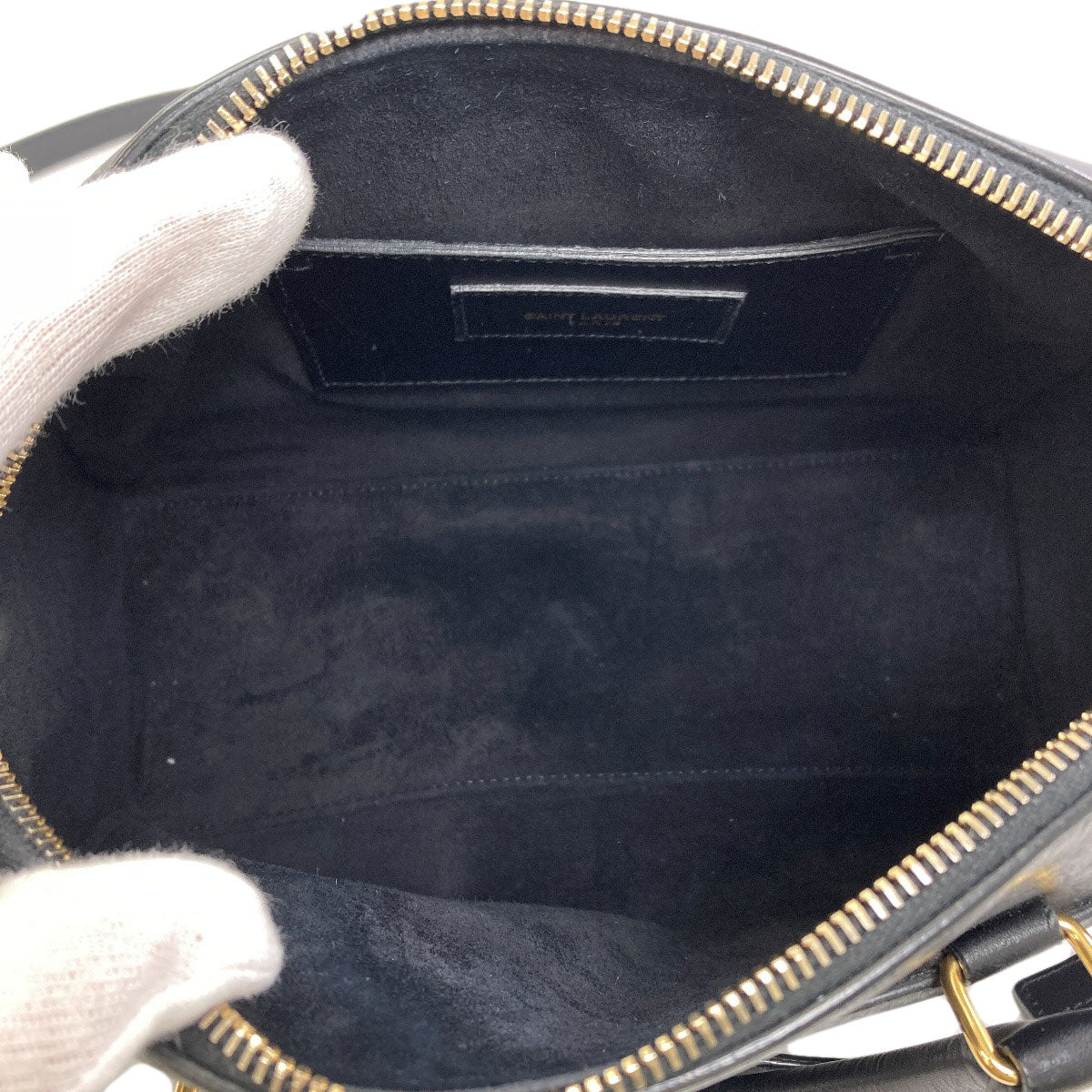 YVES SAINT LAURENT イヴ・サンローラン ベイビーダッフル 2WAY ハンドバッグ レザー レディース 中古