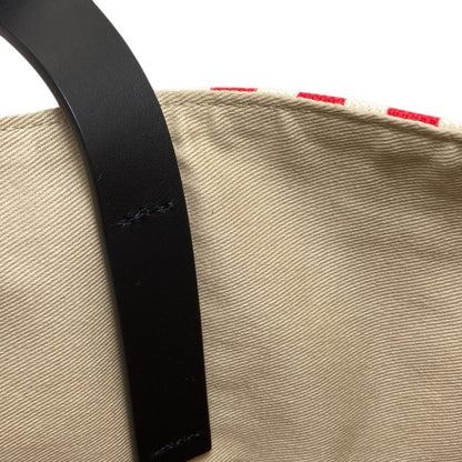 MARNI マルニ ストライプ 2WAY トートバッグ キャンバス レディース 中古