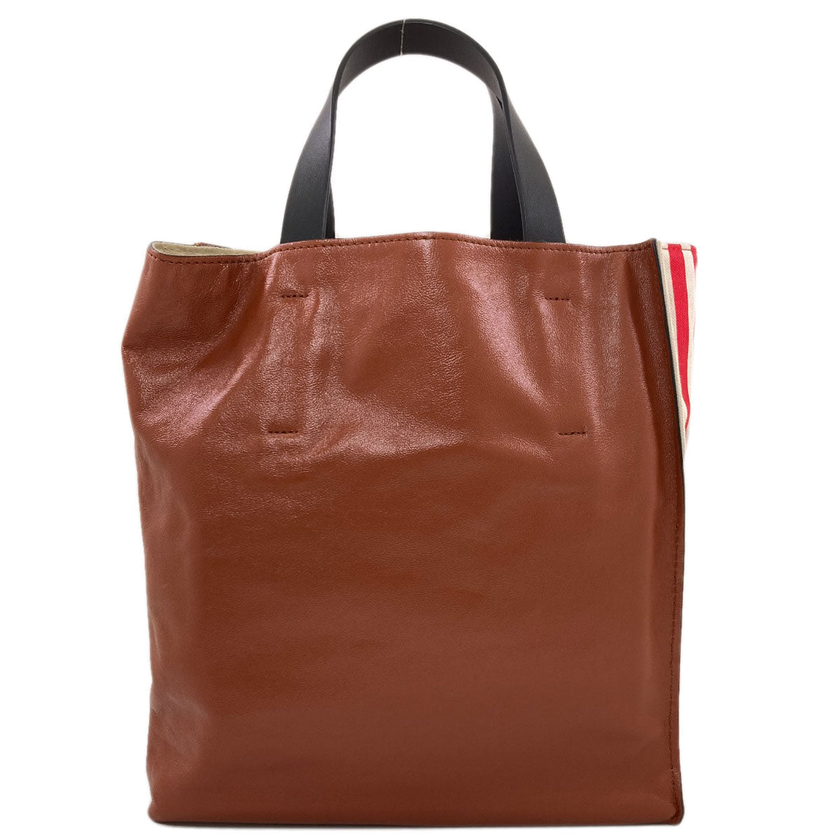 MARNI マルニ ストライプ 2WAY トートバッグ キャンバス レディース 中古