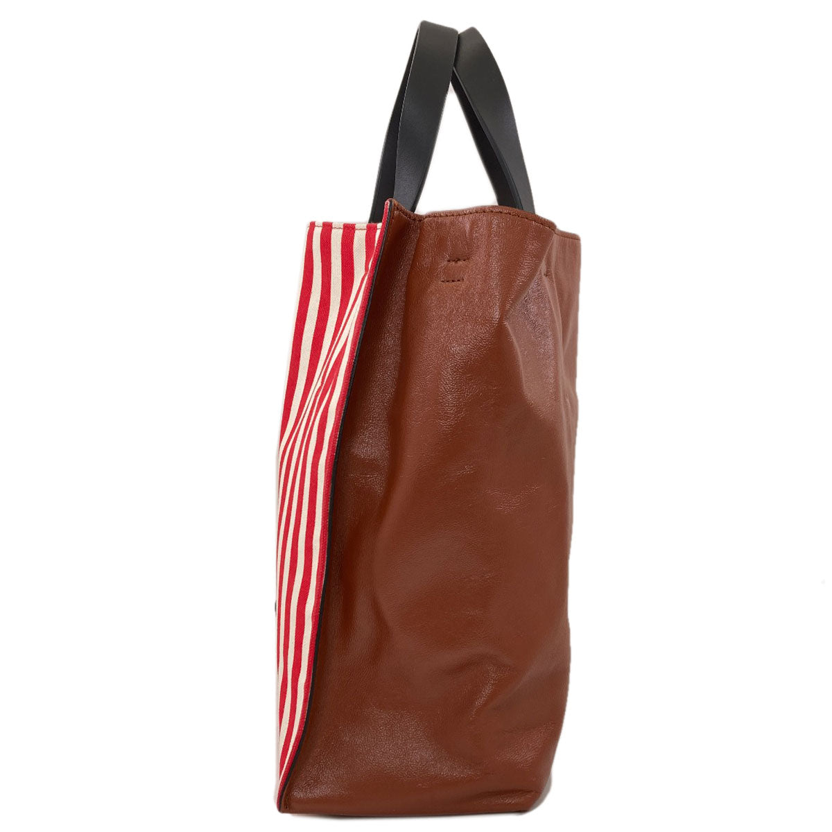 MARNI マルニ ストライプ 2WAY トートバッグ キャンバス レディース 中古