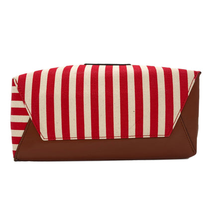MARNI マルニ ストライプ 2WAY トートバッグ キャンバス レディース 中古