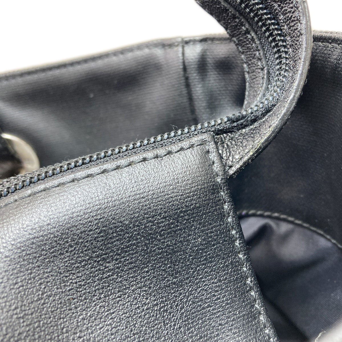 CHANEL シャネル パリビアリッツGM シルバー金具 トートバッグ カーフ レディース 中古