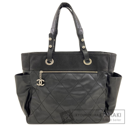 CHANEL シャネル パリビアリッツGM シルバー金具 トートバッグ カーフ レディース 中古