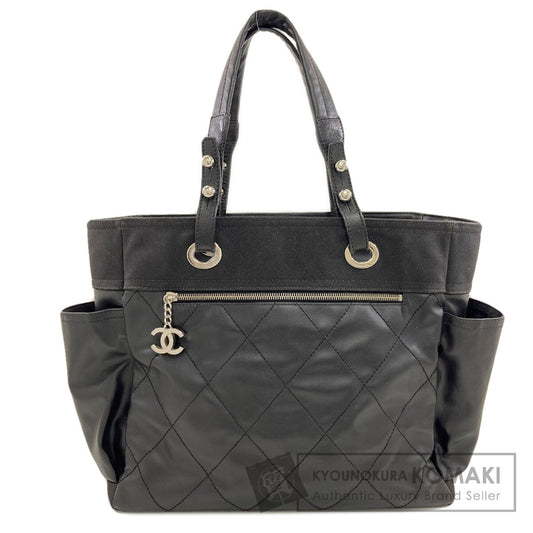 CHANEL シャネル パリビアリッツGM シルバー金具 トートバッグ カーフ レディース 中古