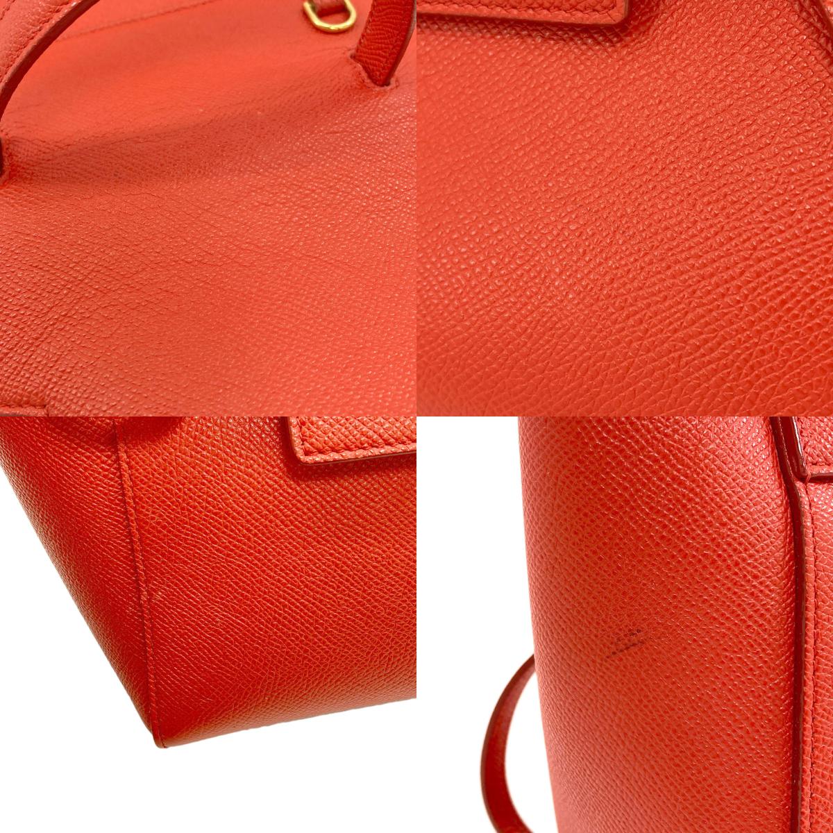 CELINE セリーヌ ナノ ベルトバッグ 2WAY ハンドバッグ カーフ レディース 中古
